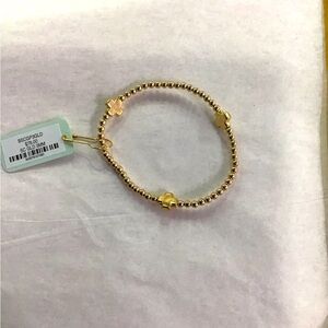 Enewton 3 MM Gold Cross Bracelet w bag NWT